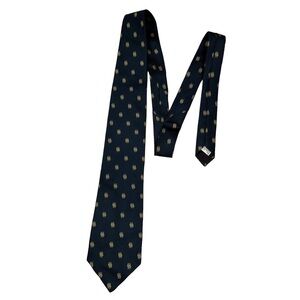 PAUL FREDRICK Navy Blue Italian Silk Tie